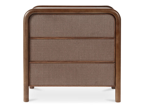 Rye Warm Brown 3 Drawer Nightstand - Ornate Home