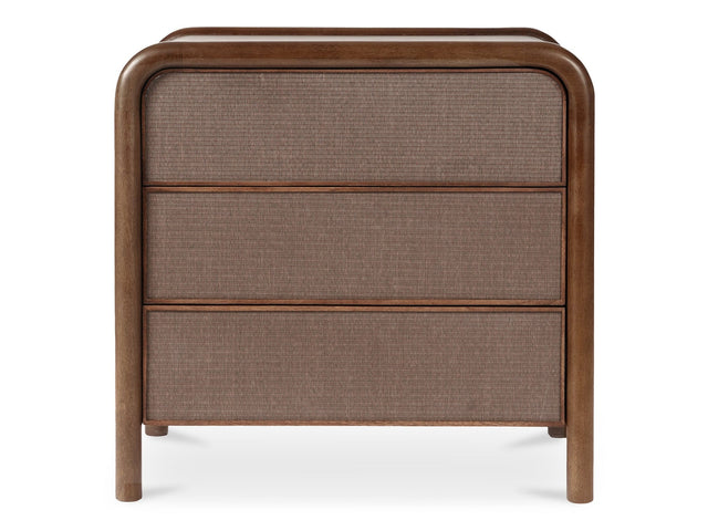 Rye Warm Brown 3 Drawer Nightstand - Ornate Home