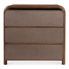 Rye Warm Brown 3 Drawer Nightstand - Ornate Home