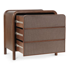 Rye Warm Brown 3 Drawer Nightstand - Ornate Home