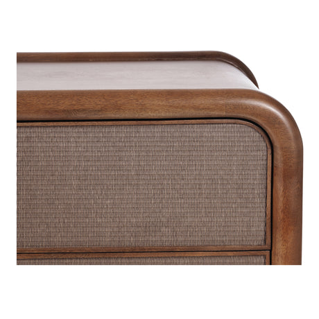 Rye Warm Brown 3 Drawer Nightstand - Ornate Home