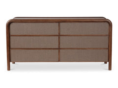 Rye Warm Brown 6 Drawer Dresser - Ornate Home