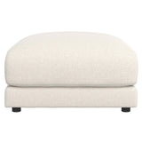 Rylan White/Cream Fabric Bumper Ottoman - Ornate Home