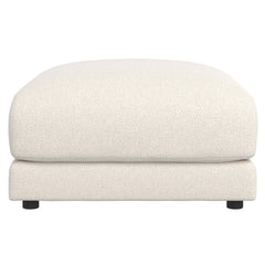 Rylan White/Cream Fabric Bumper Ottoman - Ornate Home