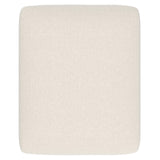 Rylan White/Cream Fabric Bumper Ottoman - Ornate Home