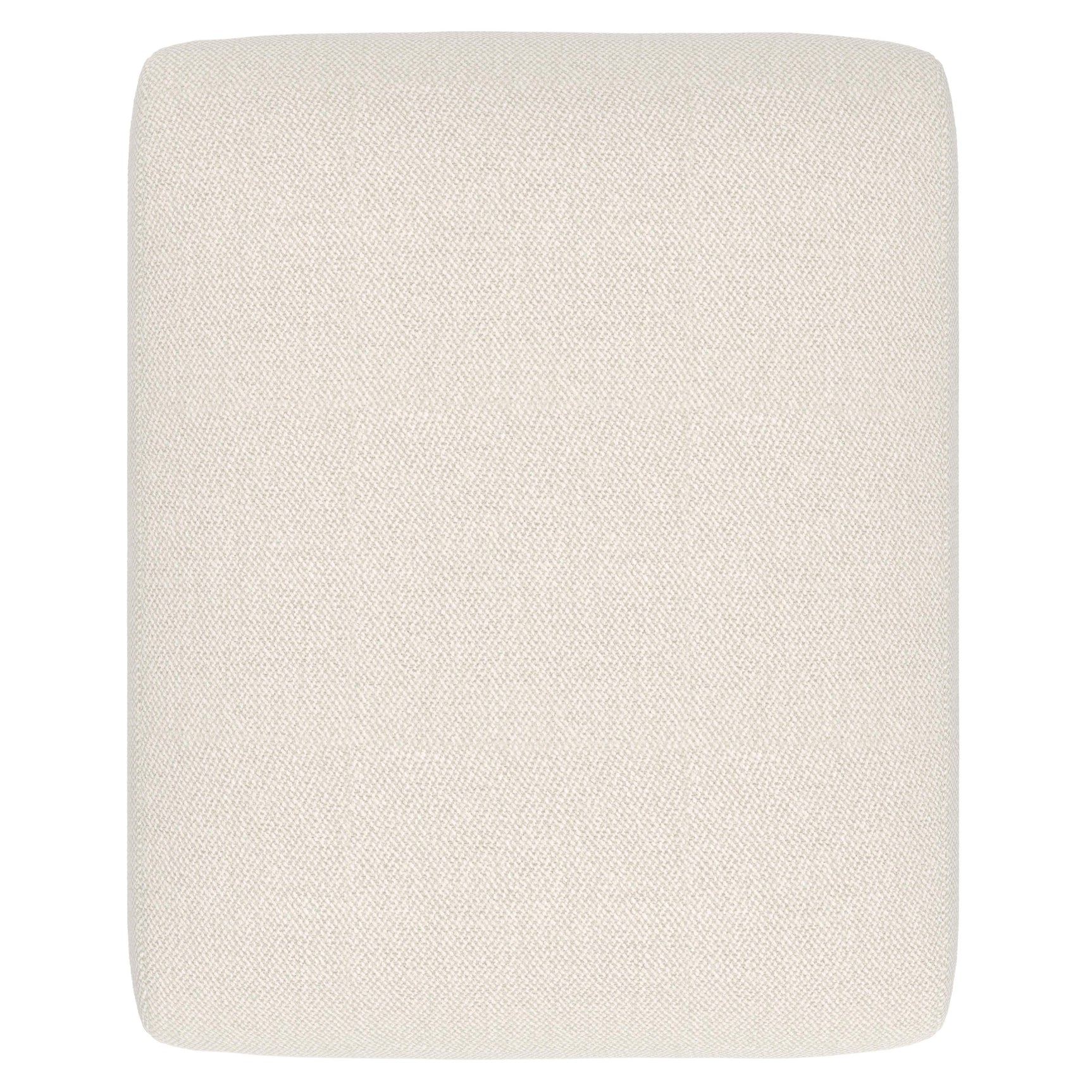 Rylan White/Cream Fabric Bumper Ottoman - Ornate Home