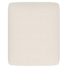 Rylan White/Cream Fabric Bumper Ottoman - Ornate Home