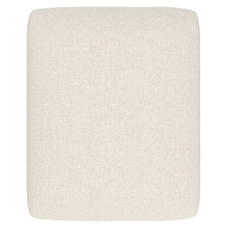 Rylan White/Cream Fabric Bumper Ottoman - Ornate Home