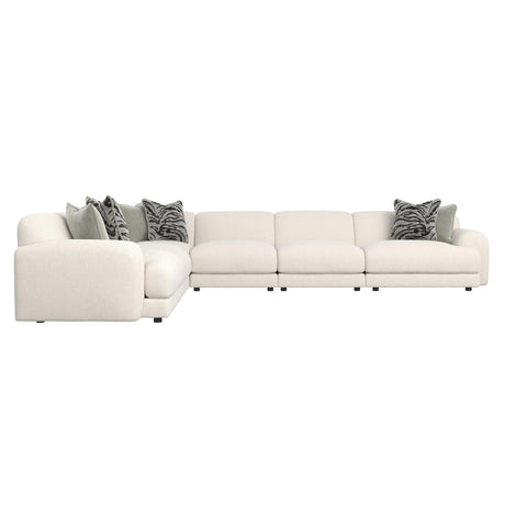 Rylan White/Cream Fabric Sectional - Ornate Home