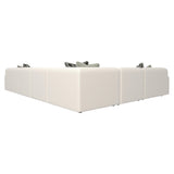 Rylan White/Cream Fabric Sectional - Ornate Home