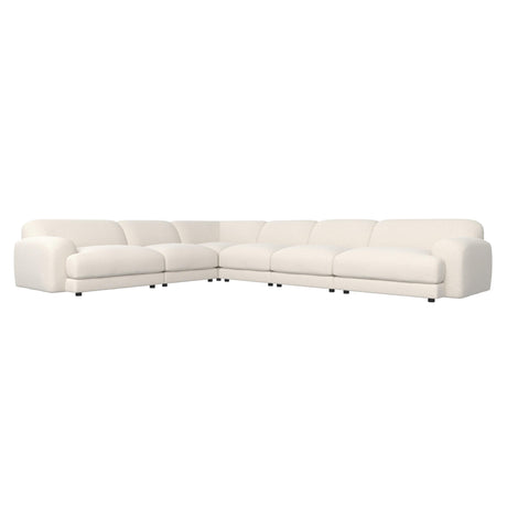 Rylan White/Cream Fabric Sectional - Ornate Home