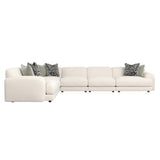 Rylan White/Cream Fabric Sectional - Ornate Home