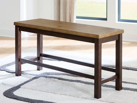 Rylandeen Light Brown/Dark Brown Double Counter Bench (1/CN) - Ornate Home