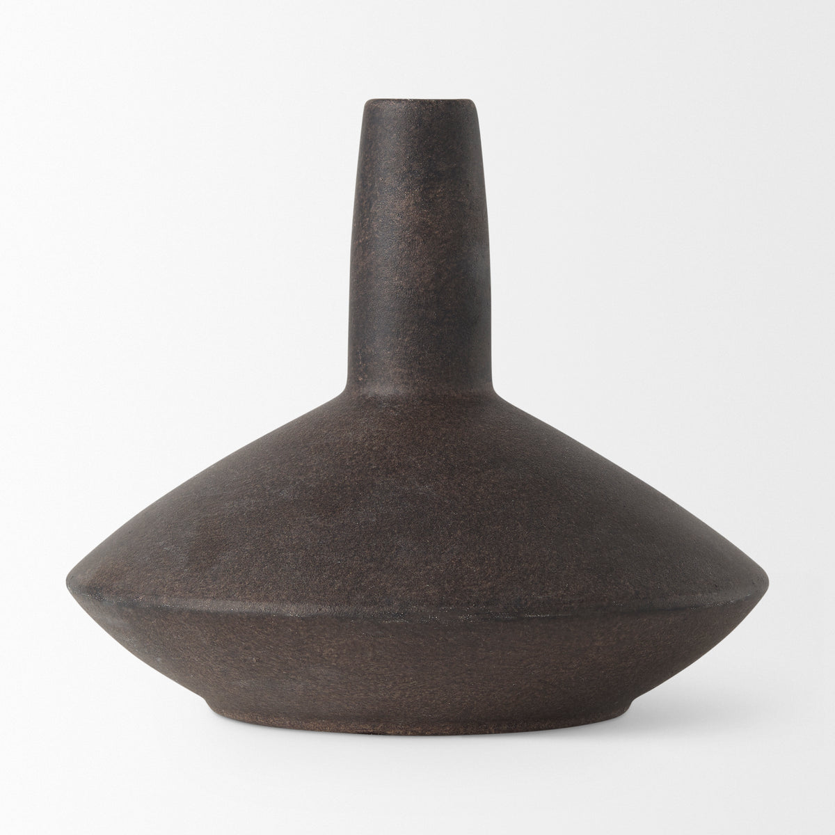 Rylee Dark Brown Ceramic Vase - Ornate Home