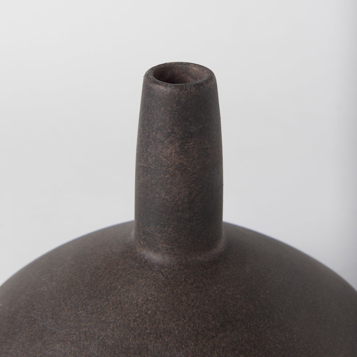 Rylee Dark Brown Ceramic Vase - Ornate Home