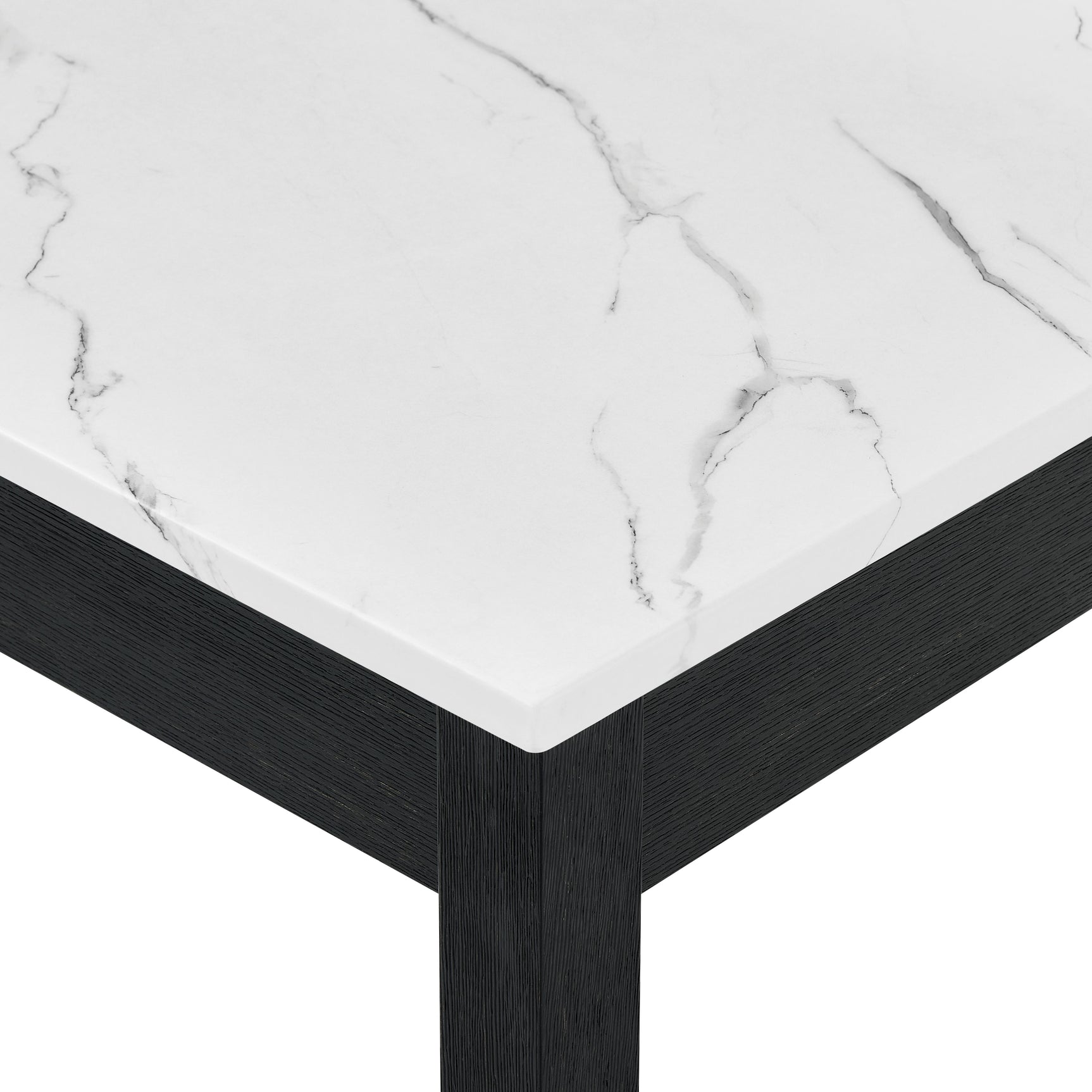 Rylee White/Black Faux Marble Desk - Ornate Home