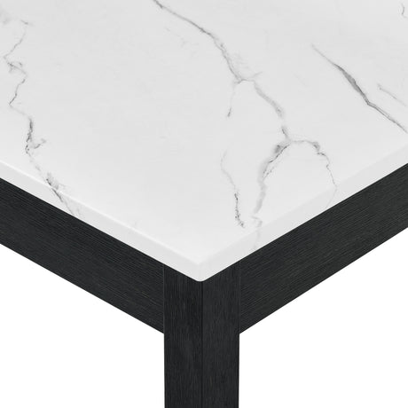 Rylee White/Black Faux Marble Desk - Ornate Home