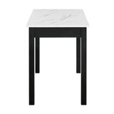 Rylee White/Black Faux Marble Desk - Ornate Home