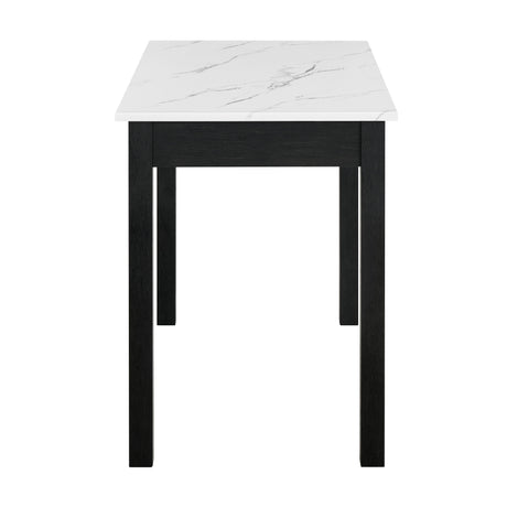 Rylee White/Black Faux Marble Desk - Ornate Home
