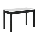 Rylee White/Black Faux Marble Desk - Ornate Home