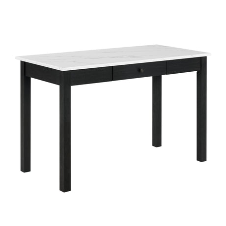 Rylee White/Black Faux Marble Desk - Ornate Home