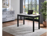 Rylee White/Black Faux Marble Desk - Ornate Home