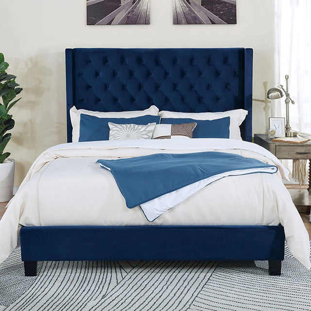 Ryleigh Navy Cal.King Bed - Ornate Home