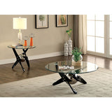 Rylie Powder Coated Black End Table - Ornate Home