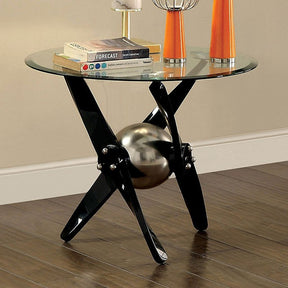Rylie Powder Coated Black End Table - Ornate Home