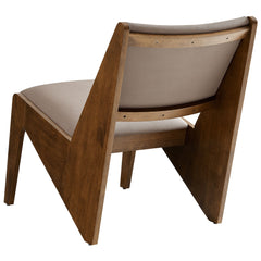 Rylina Walnut/Brown Vegan Leather Accent Chairs (Set of 2) - Ornate Home