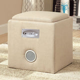 Rythmo Ivory Speaker Ottoman - Ornate Home