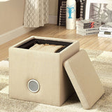Rythmo Ivory Speaker Ottoman - Ornate Home