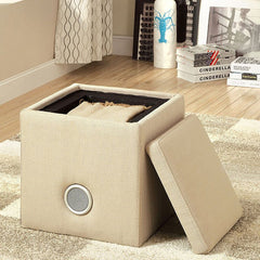 Rythmo Ivory Speaker Ottoman - Ornate Home