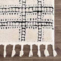 Ryuu Black & White Area Rug - Clearance - Ornate Home