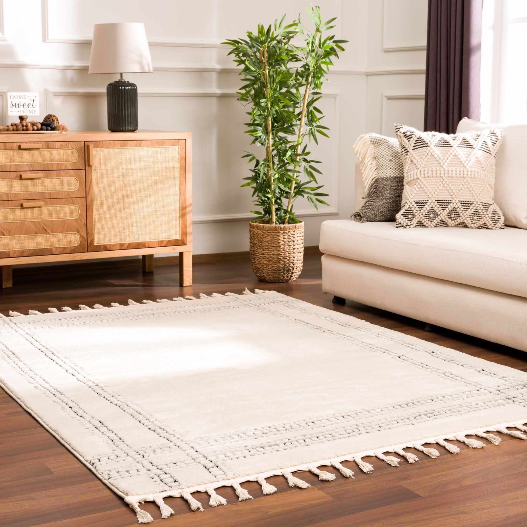 Ryuu Black & White Area Rug - Clearance - Ornate Home