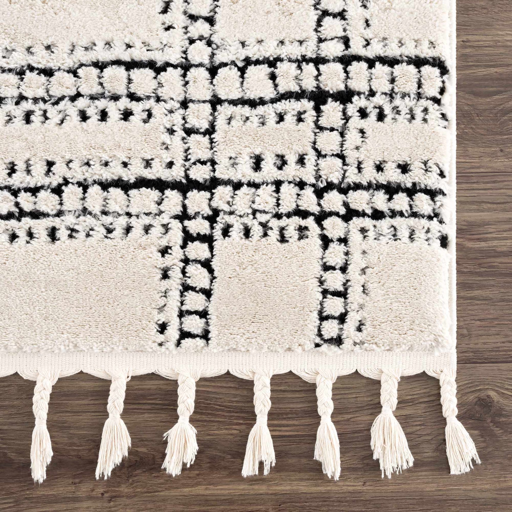 Ryuu Black & White Area Rug - Ornate Home