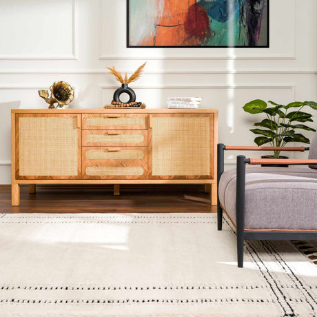 Ryuu Black & White Area Rug - Ornate Home