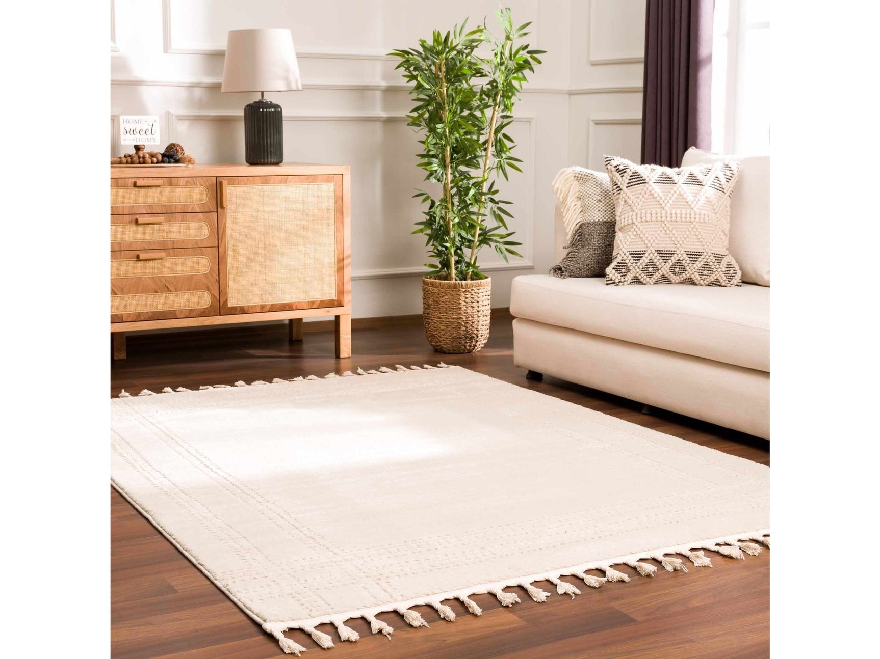 Ryuu Ivory Carved Area Rug - Ornate Home