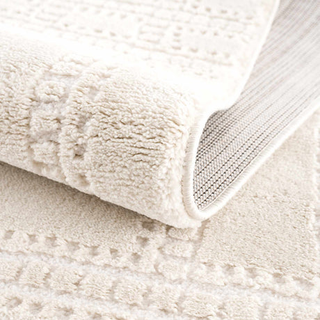 Ryuu Ivory Carved Area Rug - Ornate Home