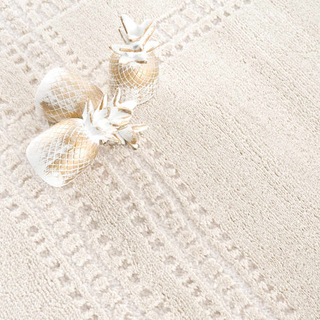 Ryuu Ivory Carved Area Rug - Ornate Home