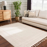 Ryuu Ivory Carved Area Rug - Ornate Home