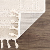 Ryuu Ivory Carved Area Rug - Ornate Home