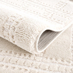 Ryuu Ivory Carved Area Rug - Ornate Home