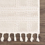Ryuu Ivory Carved Area Rug - Ornate Home