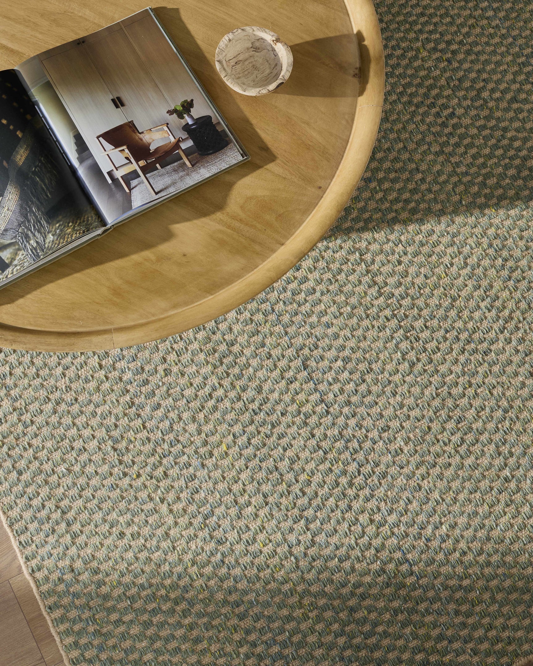 Verdel Sage Cottage Farmhouse Wool Handmade Area Rug - Clearance