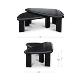 Sophie Charcoal Lacquer Outdoor Nesting Table Set