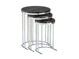 SC 301 Black/Silver Nesting Table - Ornate Home