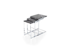 SC 321 Black/Silver Nesting Table - Ornate Home