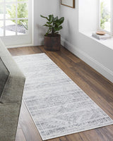 Nadie Blue Gray Medallion Area Rug - Clearance