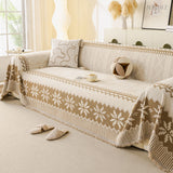 Thick Jacquard Couch Cover for Sectional Sofas, Cozy Washable Sofa Cover Throw Blanket